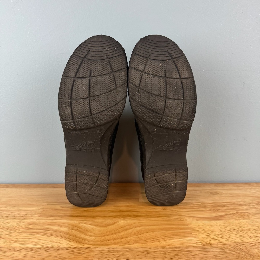 Dansko LT Pro Womens 41 (11) Black Floral Paisley Embossed Leather Nursing Clogs - Picture 6 of 7